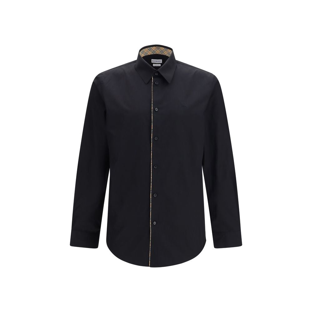 Black Cotton Dress Shirt