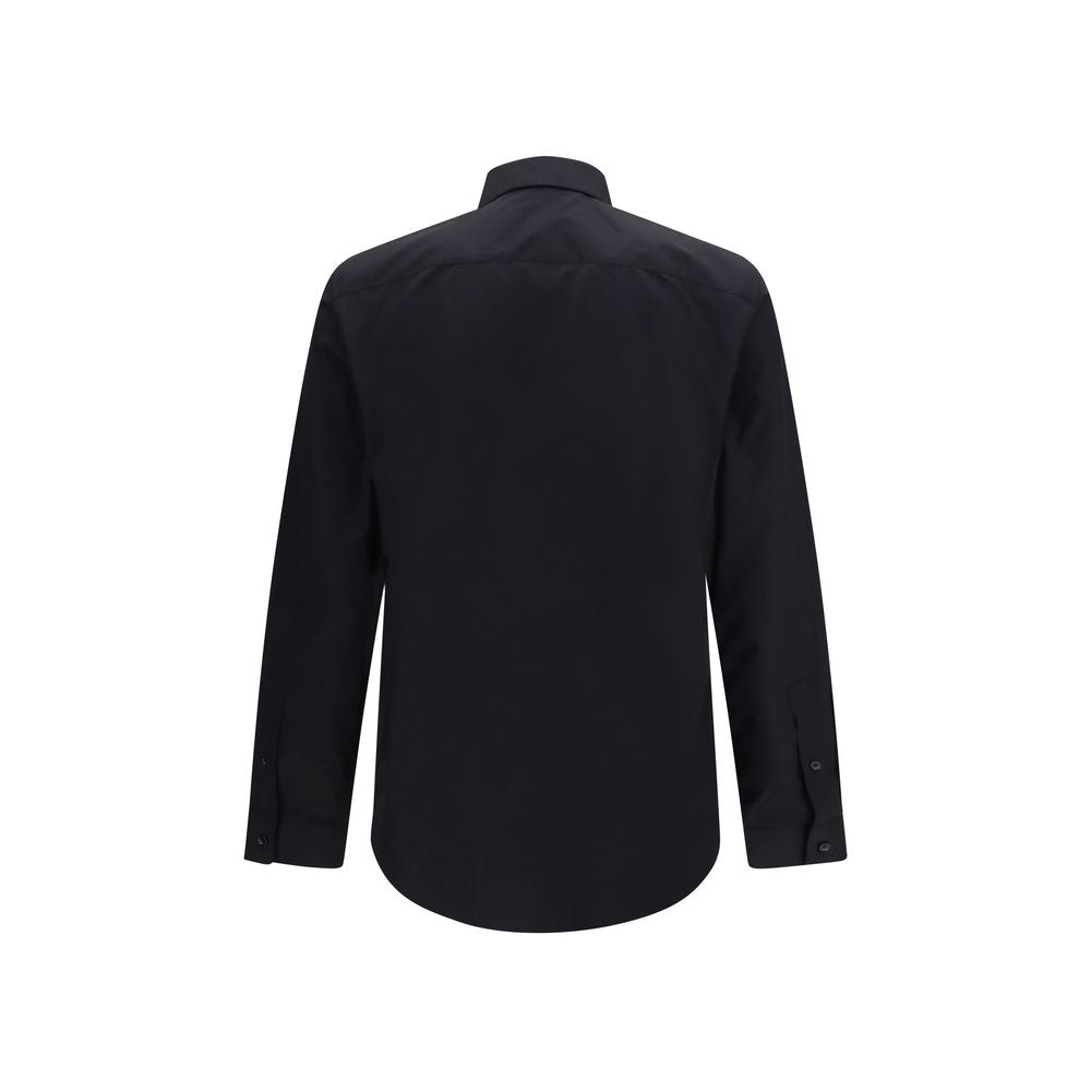 Black Cotton Dress Shirt
