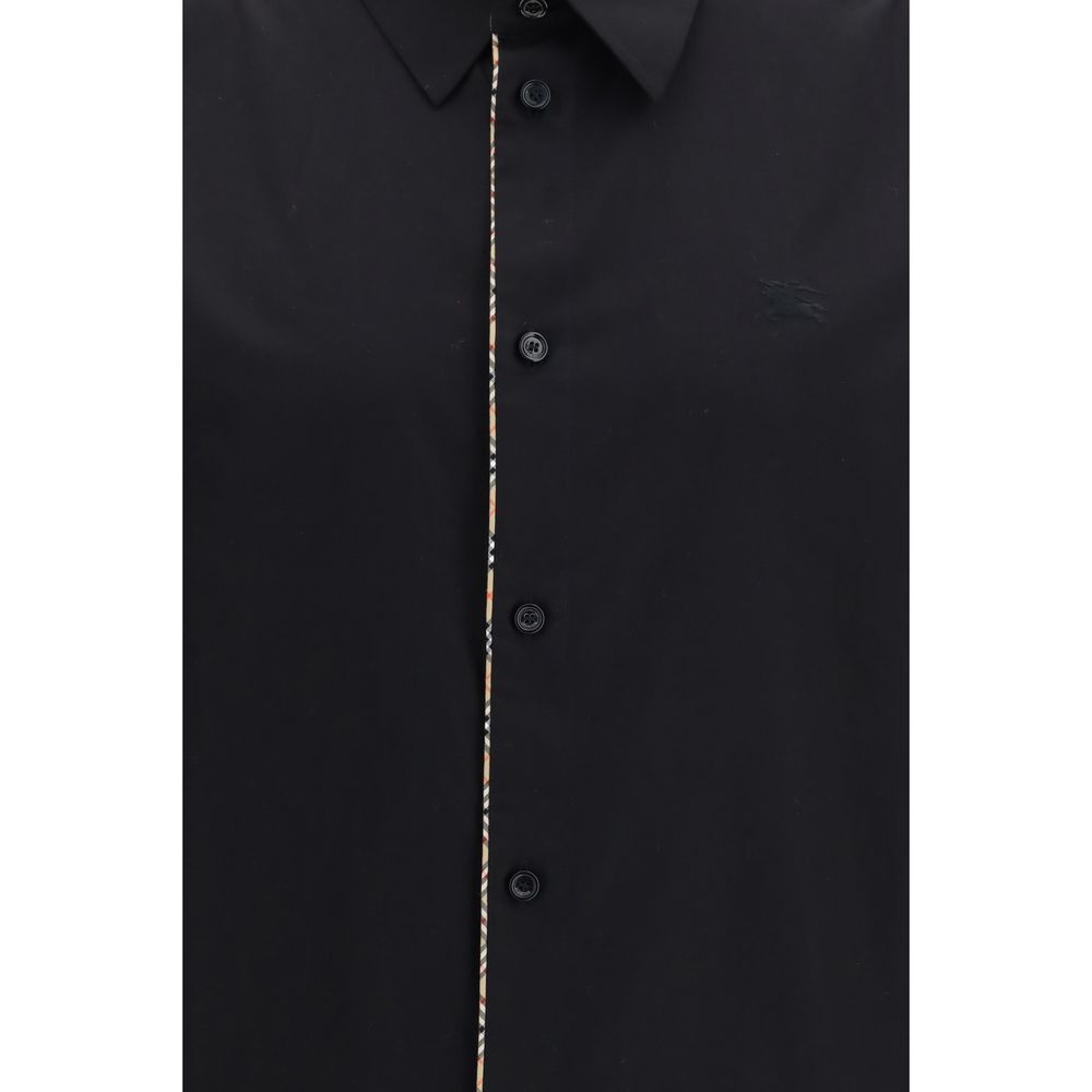 Black Cotton Dress Shirt