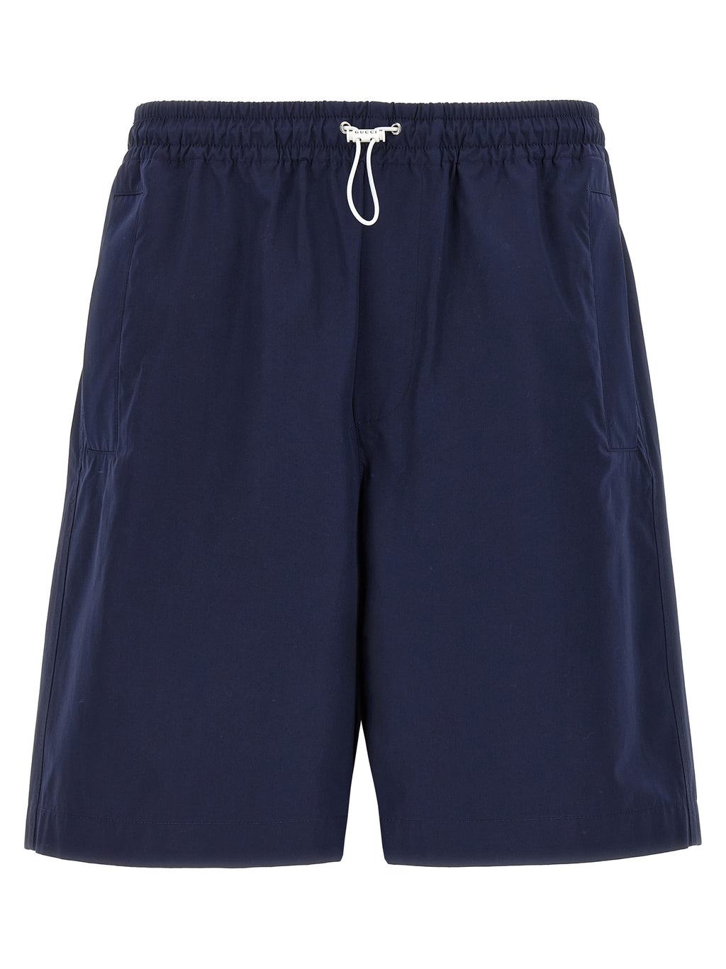 Blue Cotton Bermuda Shorts