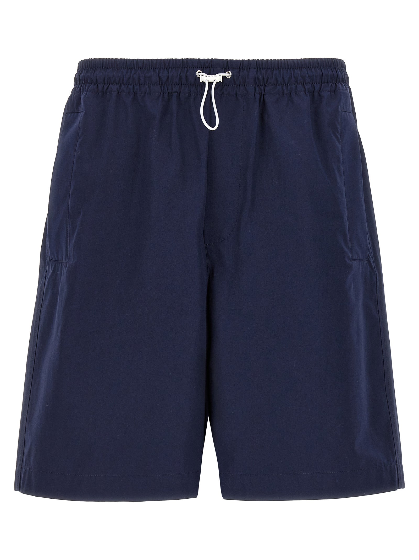 Blue Cotton Bermuda Shorts