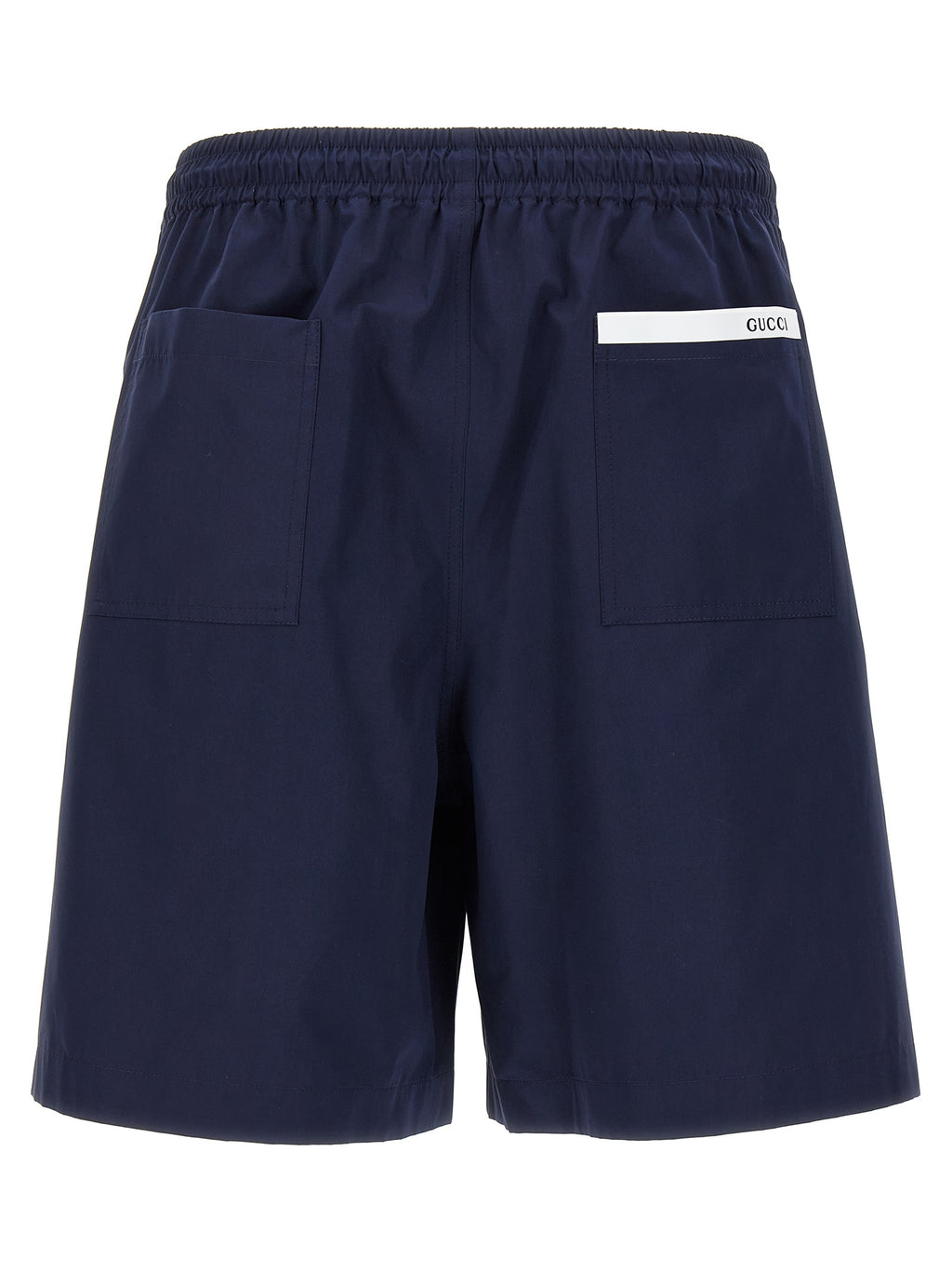 Blue Cotton Bermuda Shorts