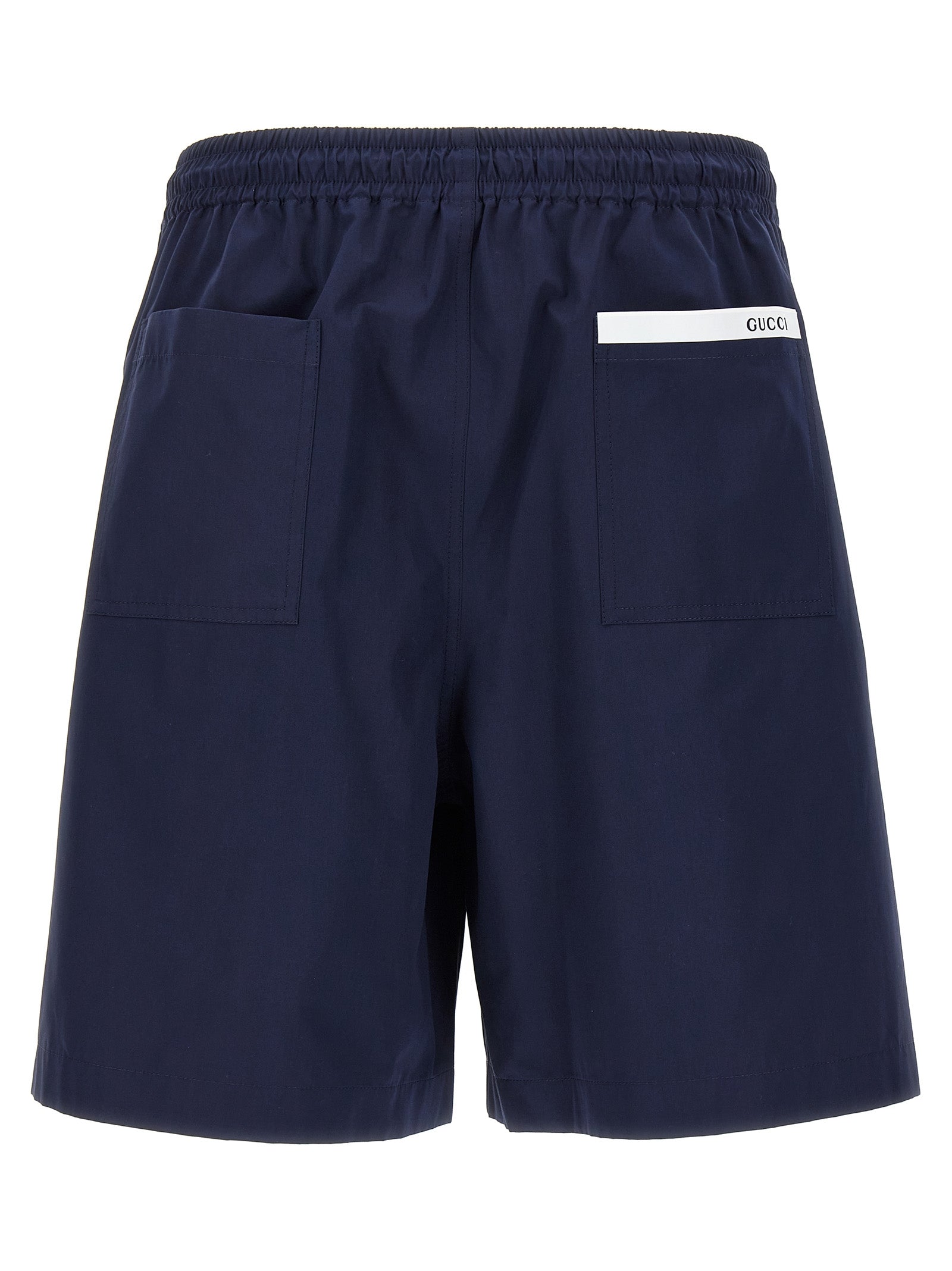 Blue Cotton Bermuda Shorts