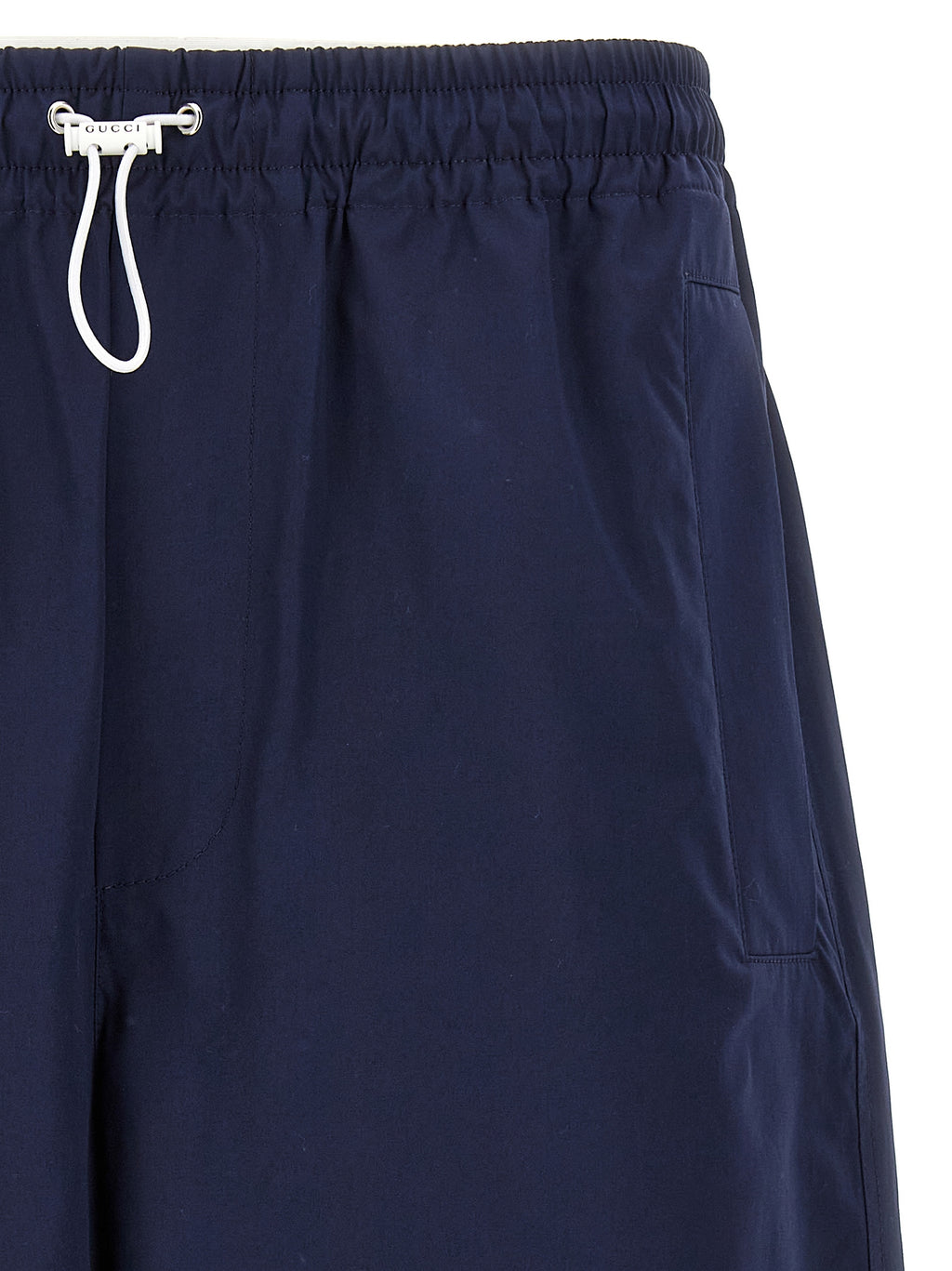 Blue Cotton Bermuda Shorts