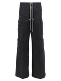 Black Cotton Cargo Pants