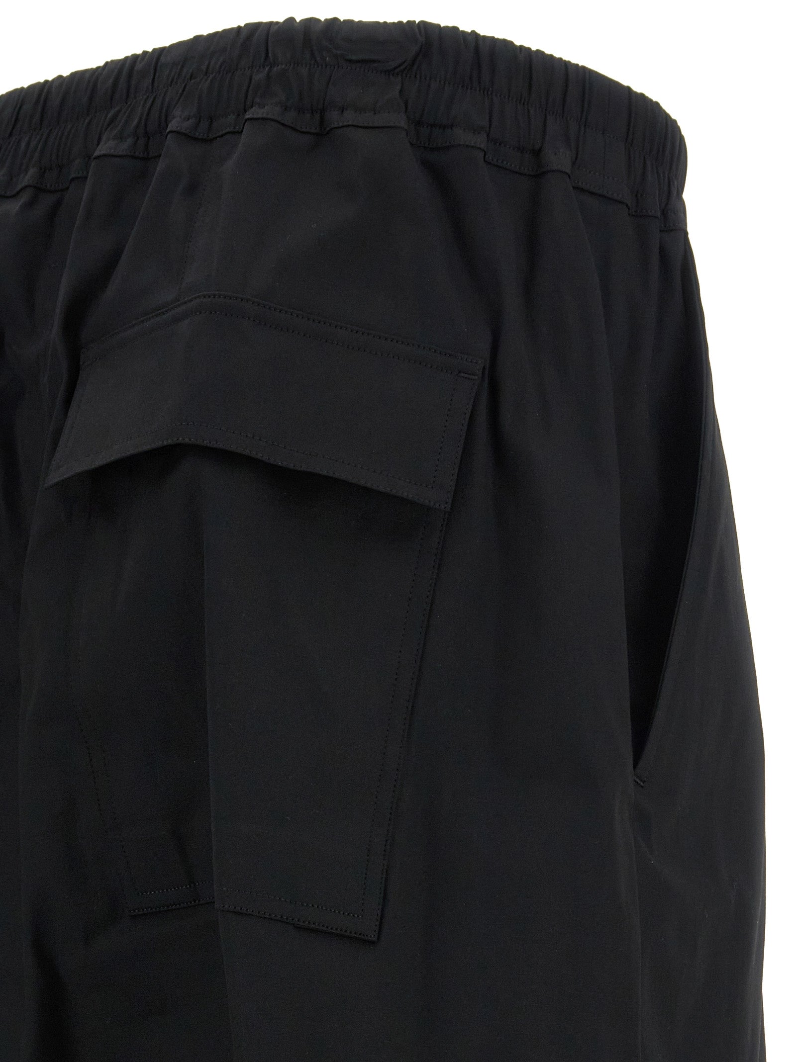 Black Cotton Casual Pants