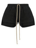 Black Lamb Leather Bermuda Shorts