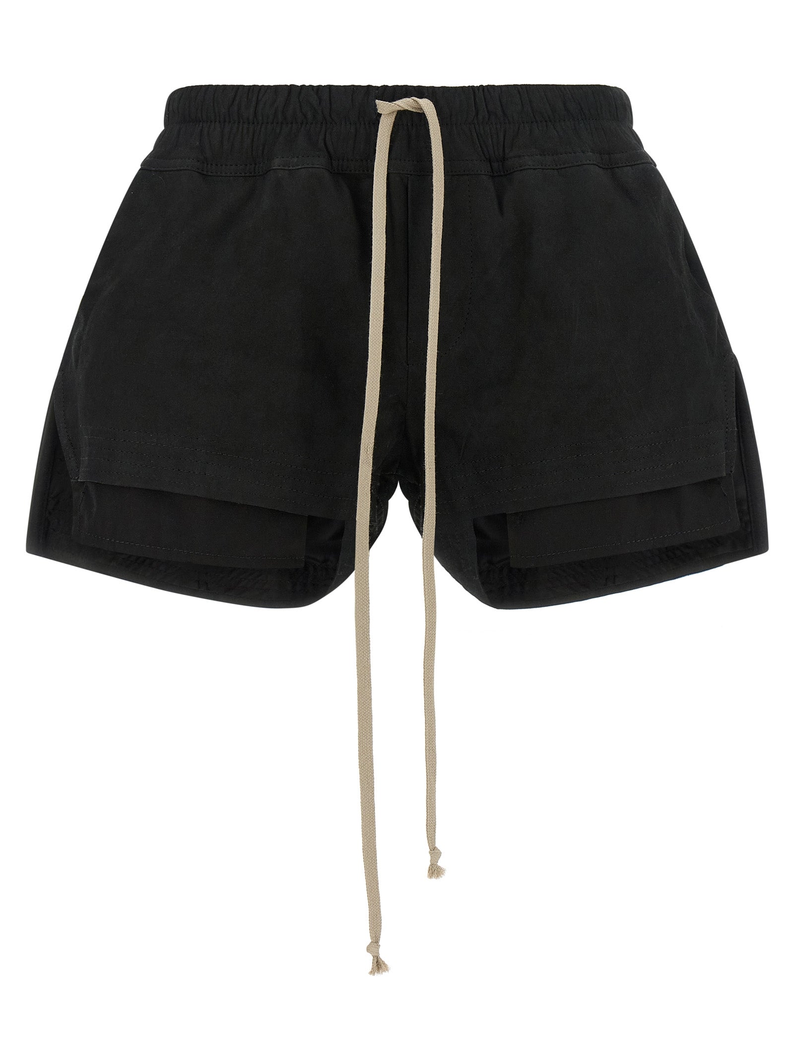 Black Lamb Leather Bermuda Shorts