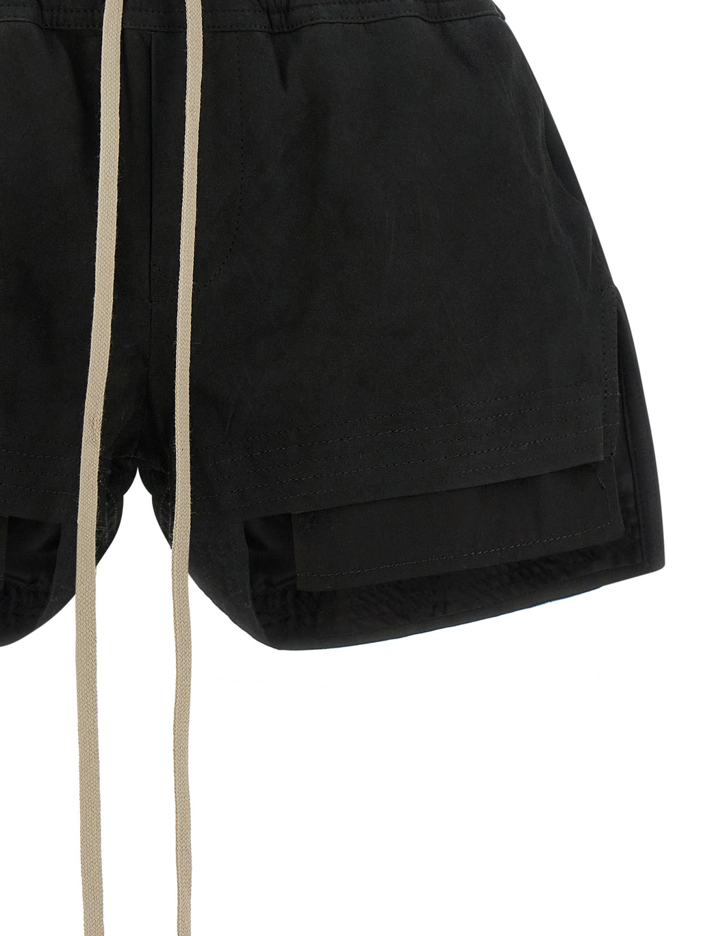 Black Lamb Leather Bermuda Shorts