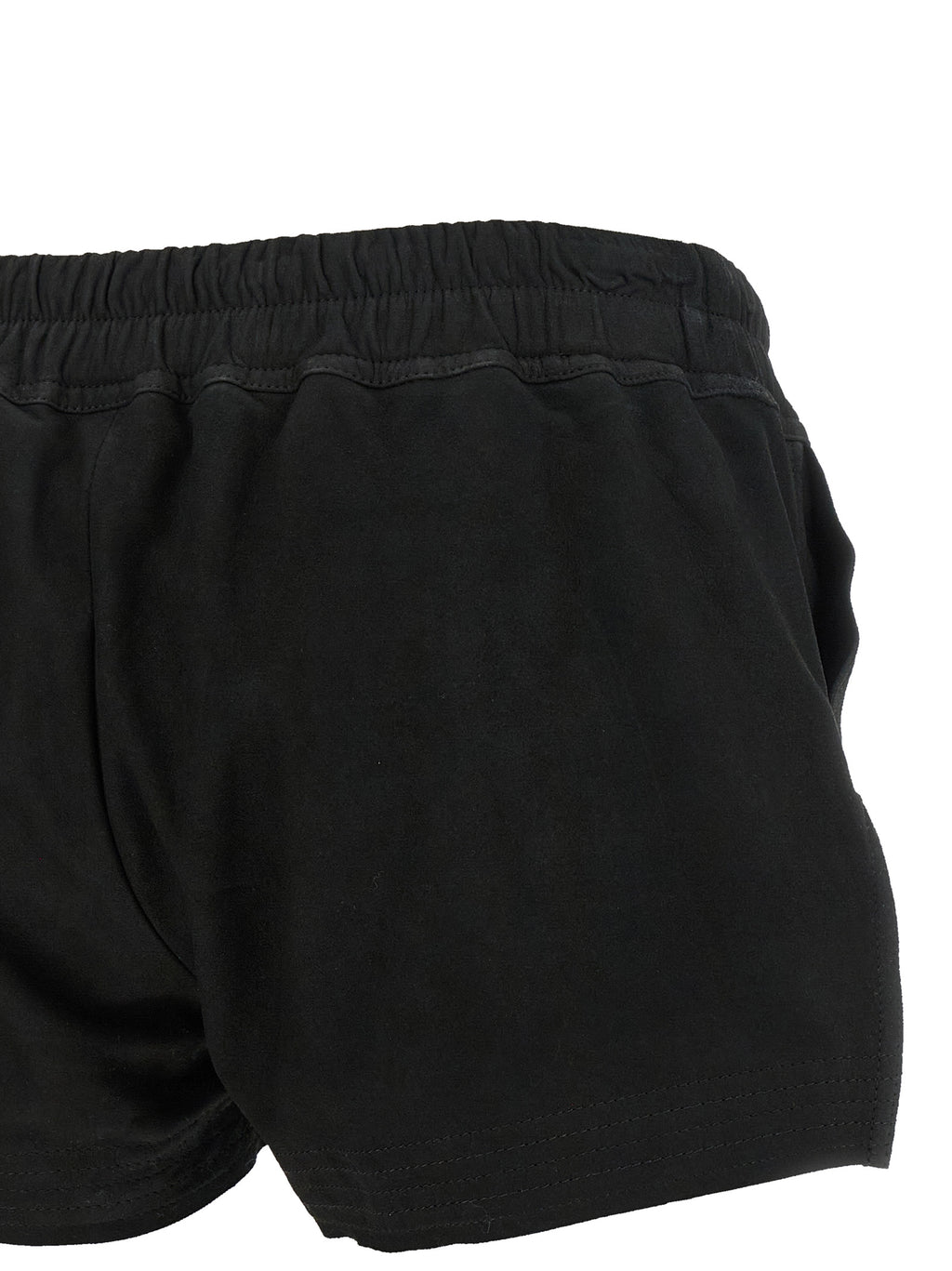 Black Lamb Leather Bermuda Shorts