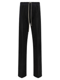 Black Cotton Casual Pants