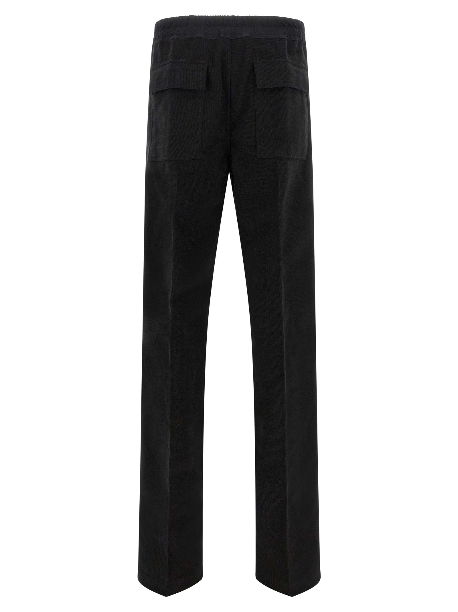 Black Cotton Casual Pants