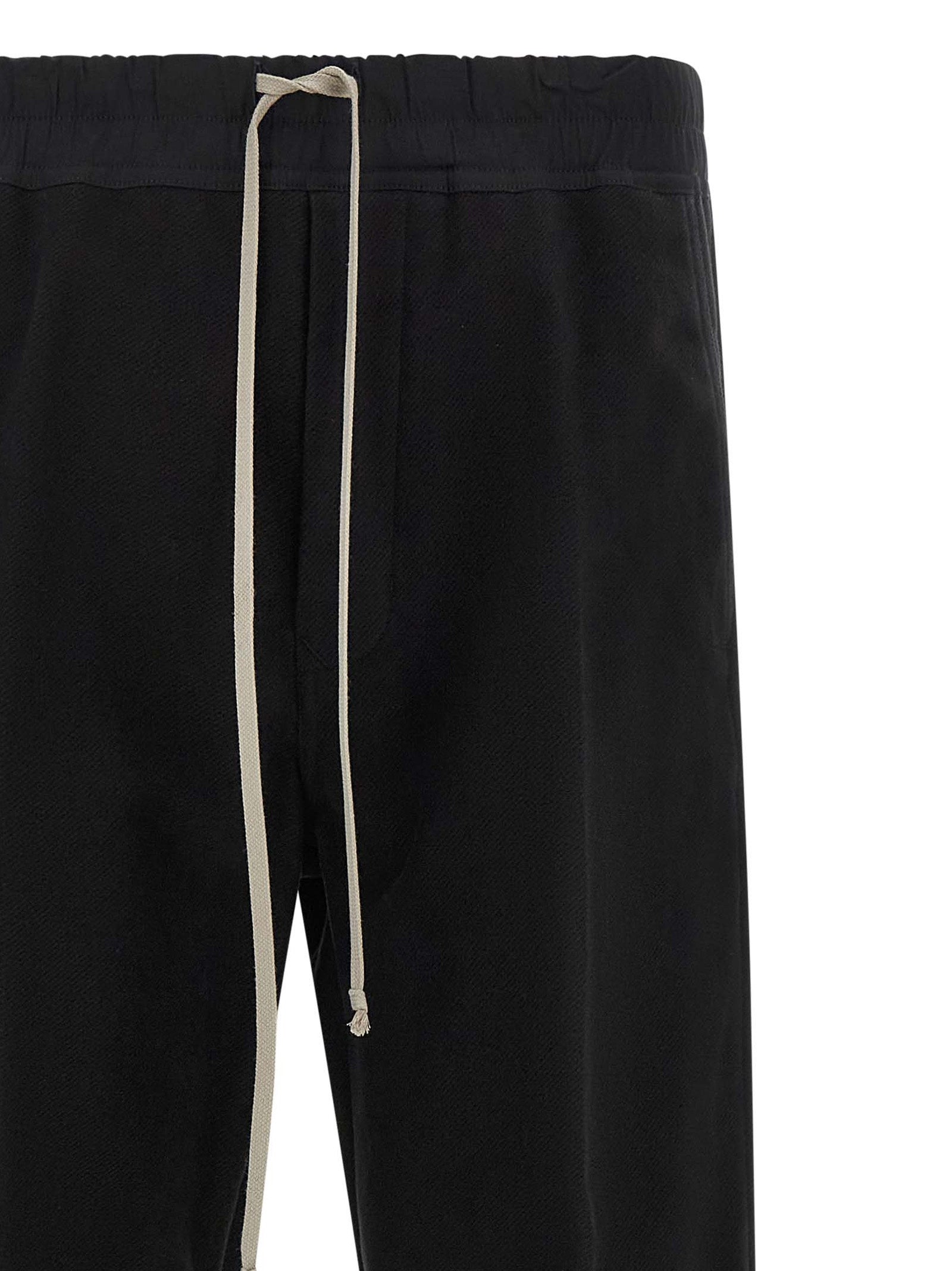 Black Cotton Casual Pants