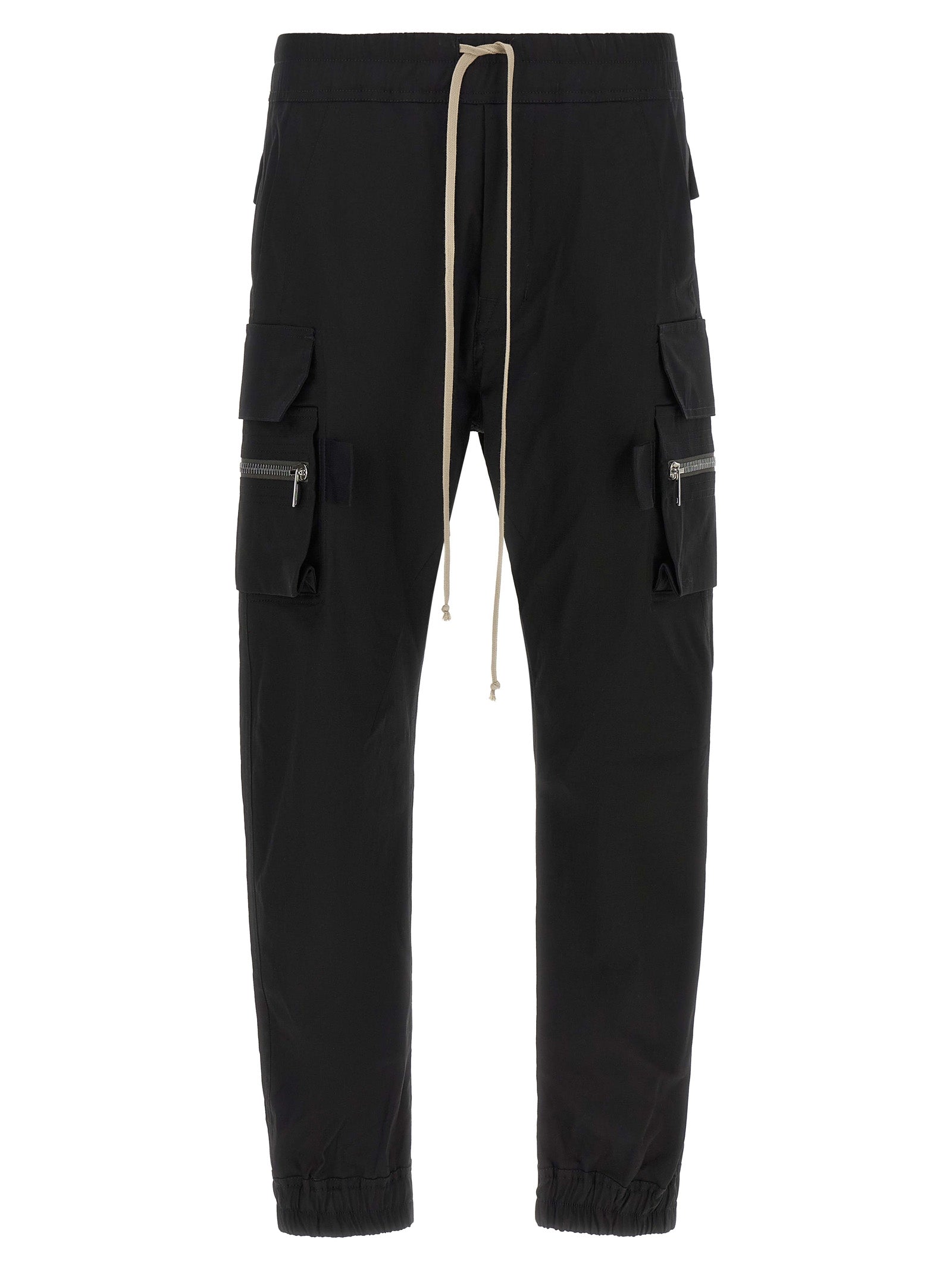 Black Cotton Cargo Pants