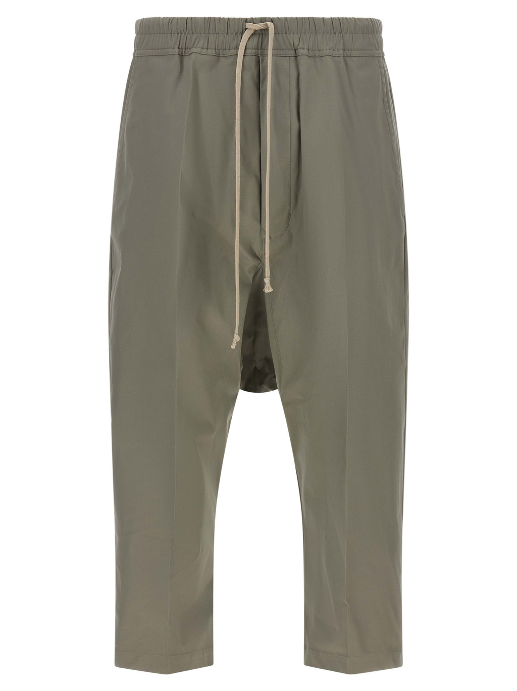 Gray Cotton Cropped Pants