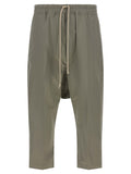 Gray Cotton Cropped Pants