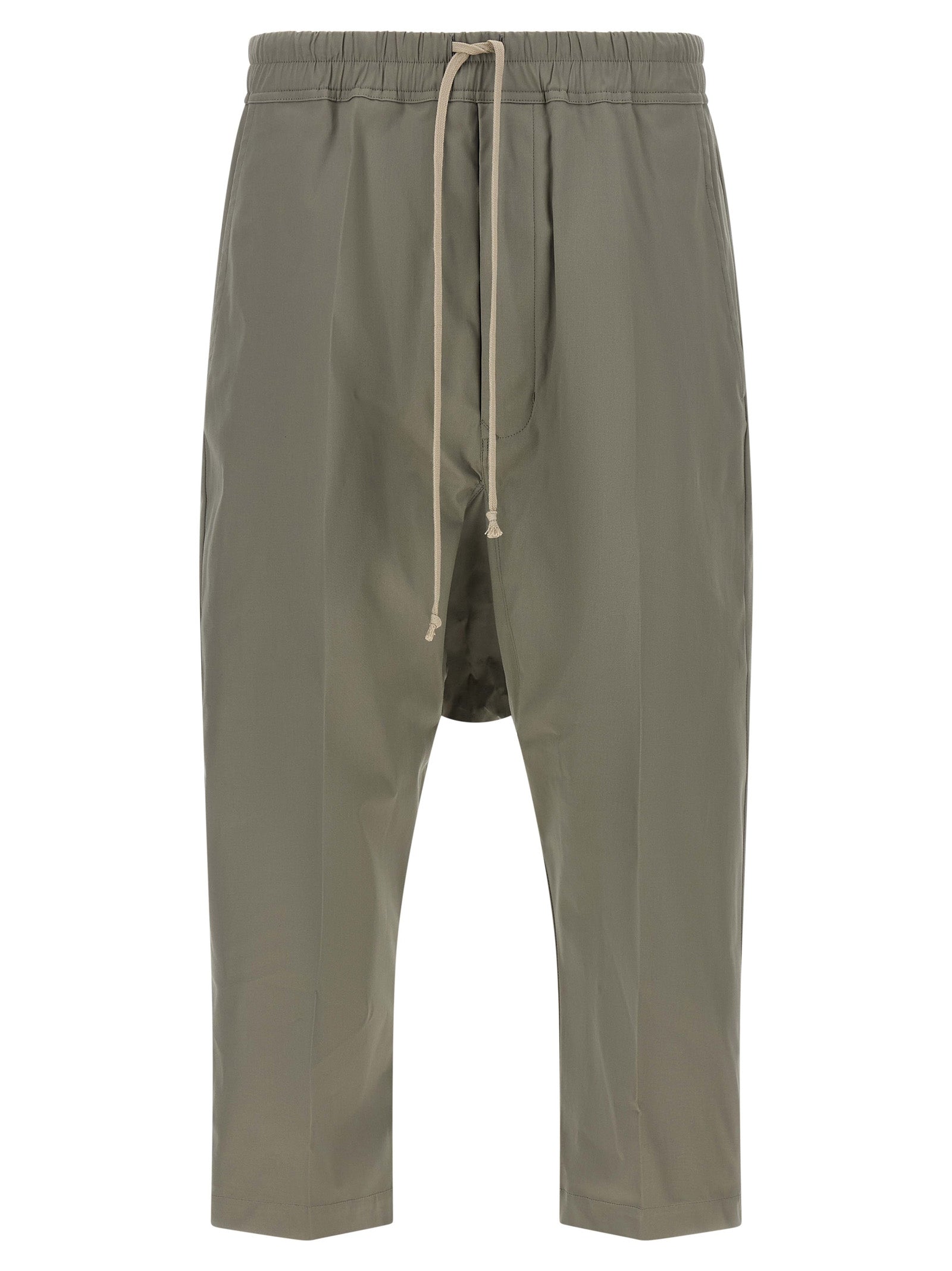 Gray Cotton Cropped Pants