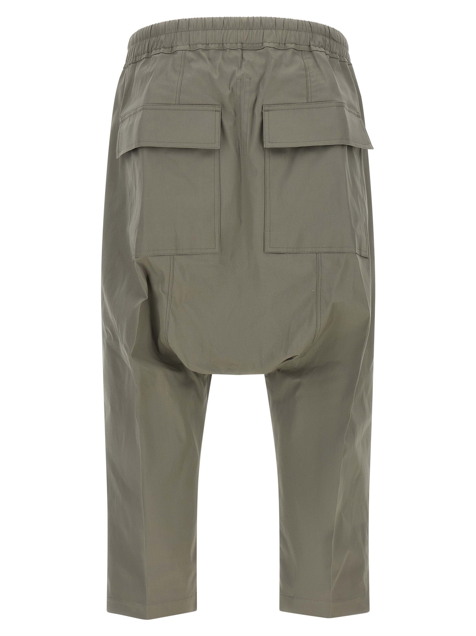 Gray Cotton Cropped Pants