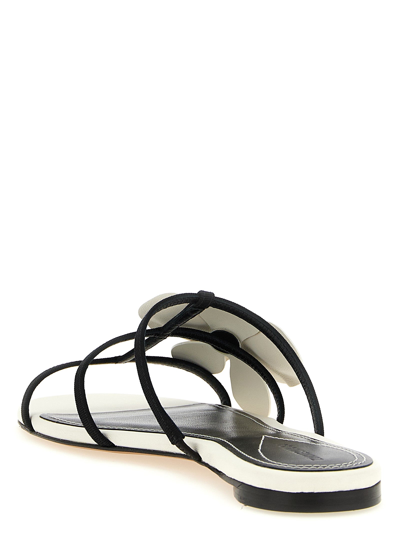 Bicolor Leather Slides