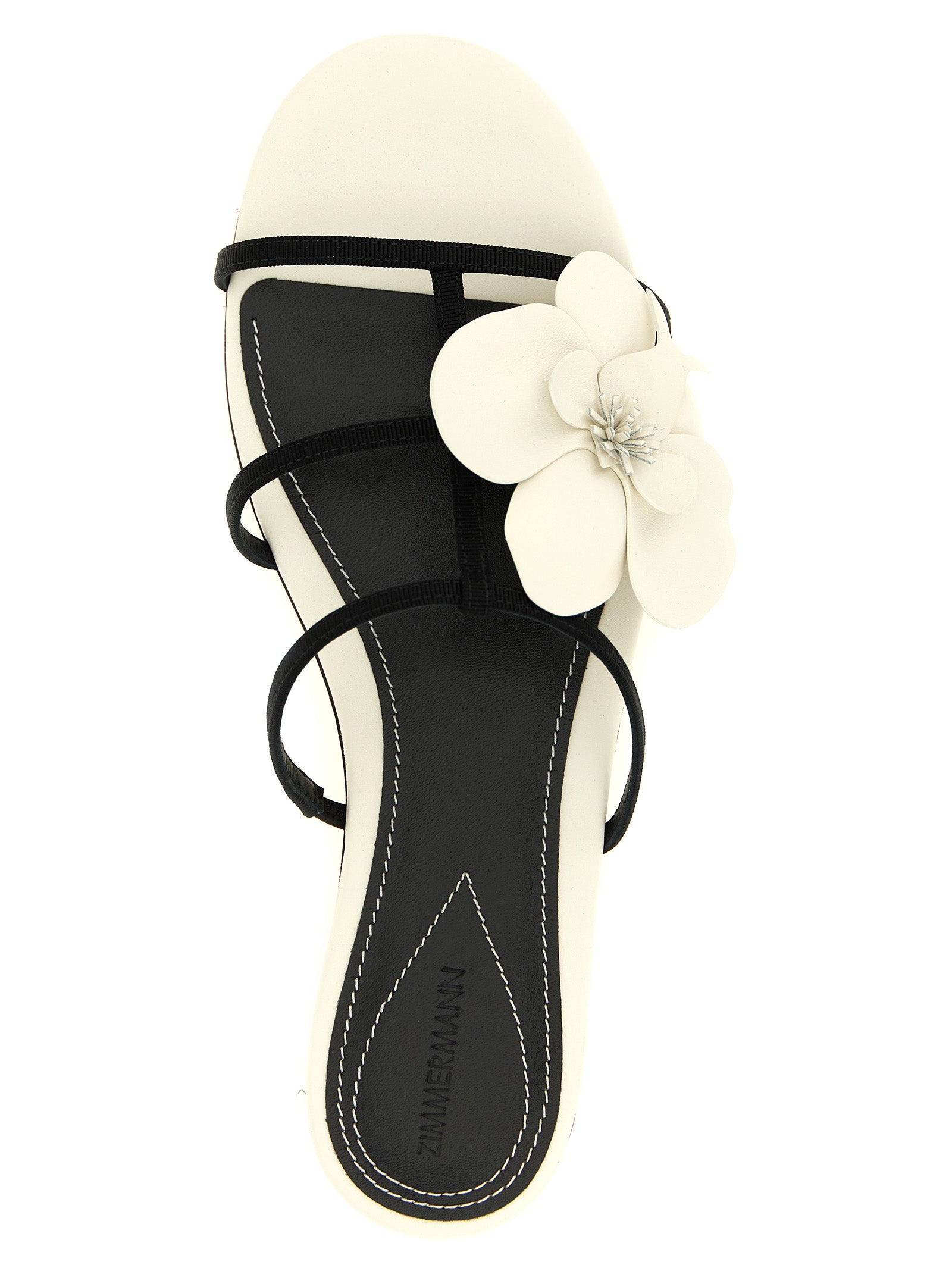 Bicolor Leather Slides