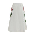 White Linen Midi Skirt