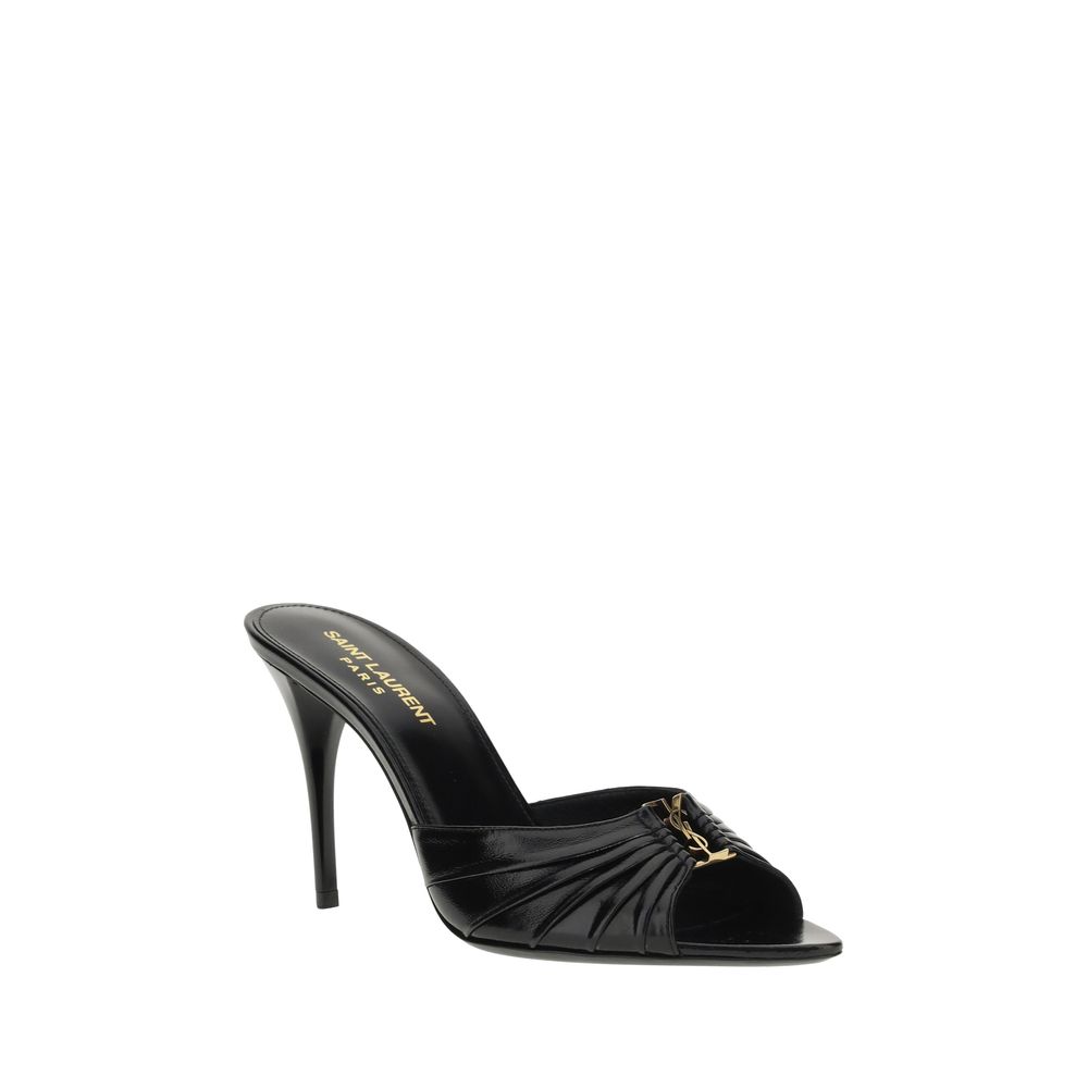Black Lamb Ovis Aries Stiletto Heel Sandals
