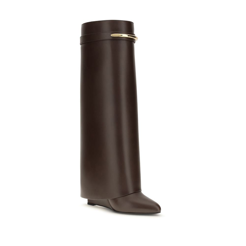Brown Calf Leather Bos Taurus High Heel Boots