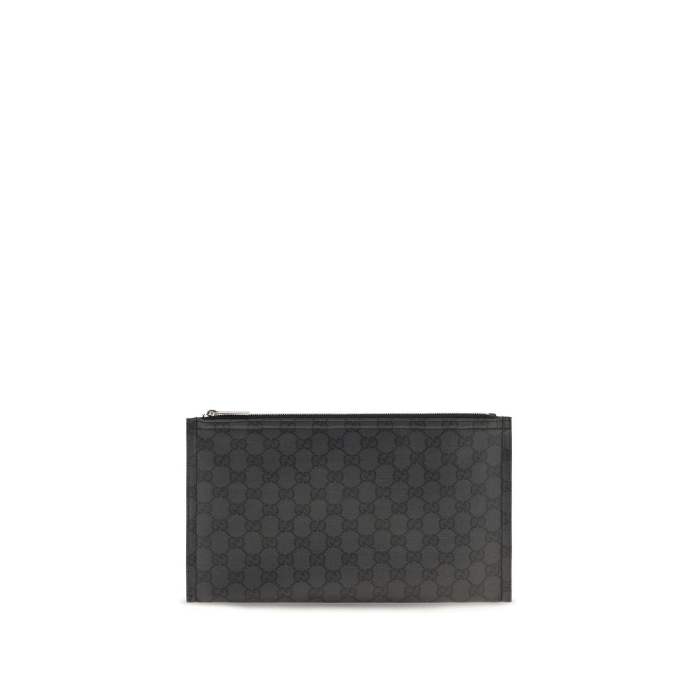 Black Cotton Clutch Bag