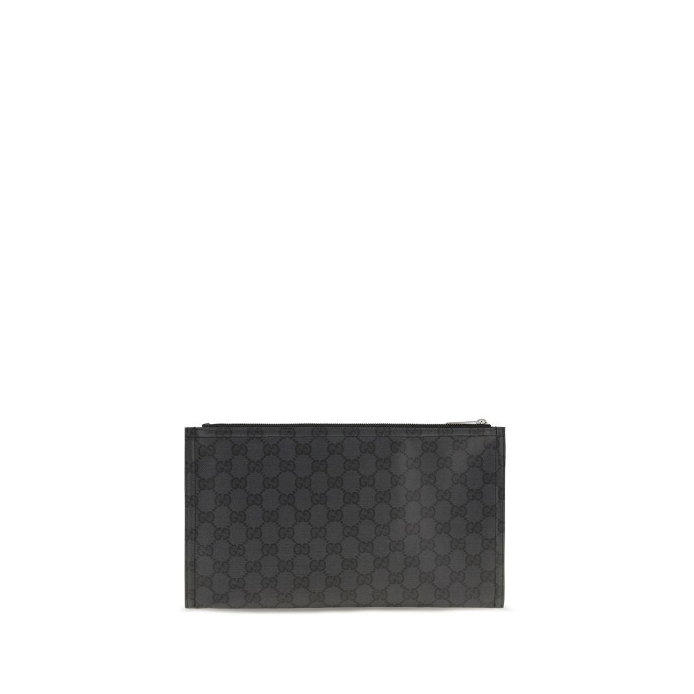 Black Cotton Clutch Bag