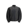 Black Calf Leather Bos Taurus Biker Jacket