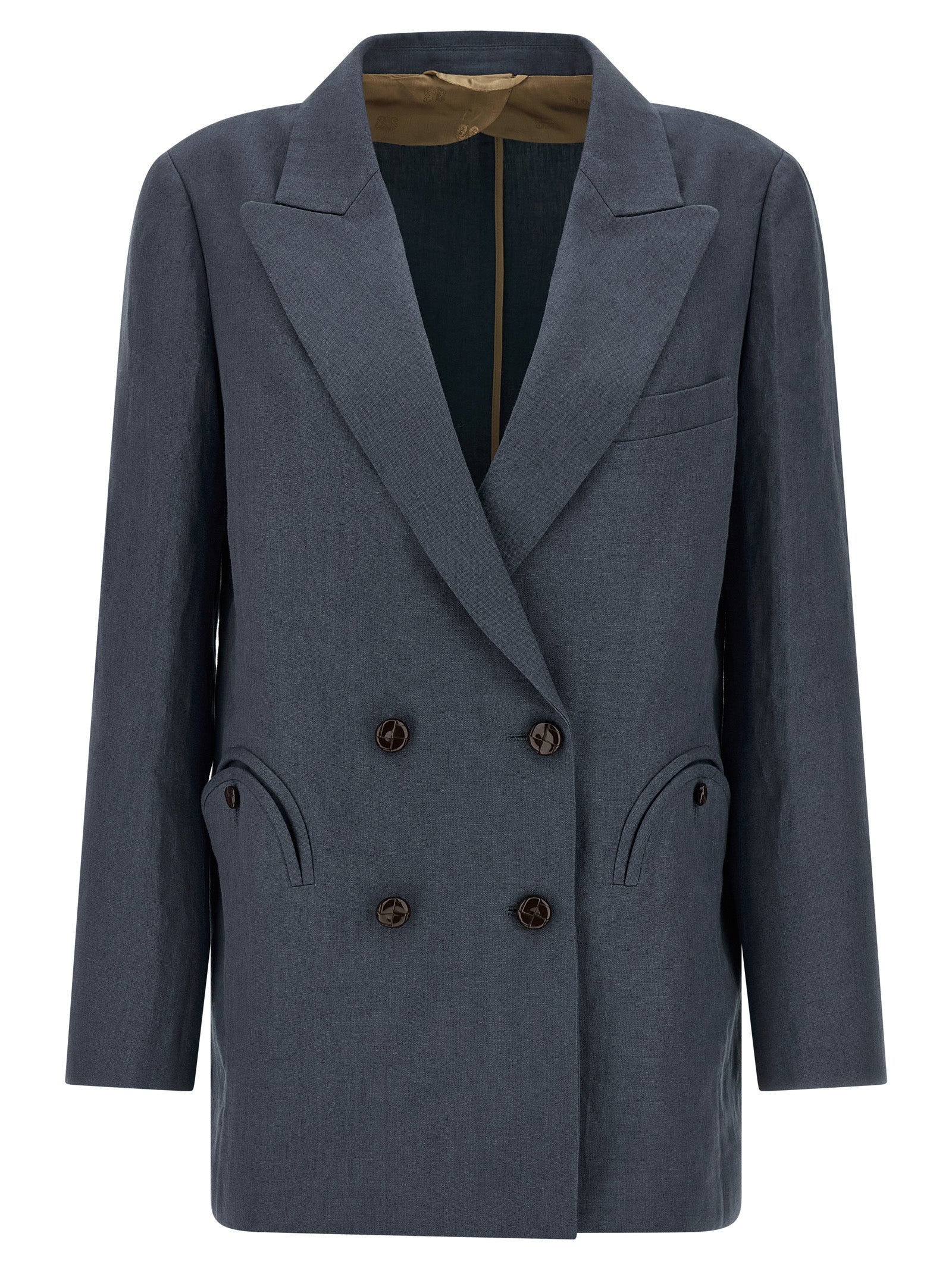 Blue Linen Blazer