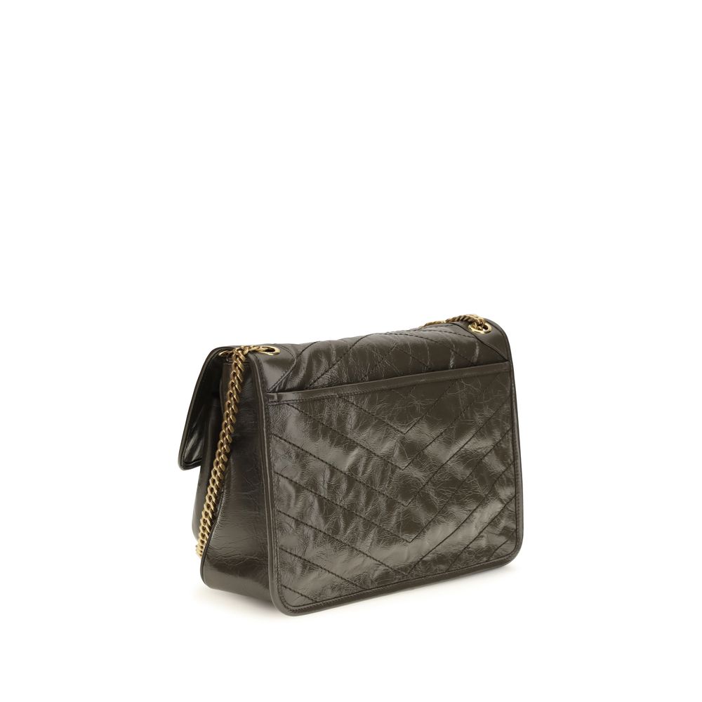Bicolor Calf Leather Bos Taurus Shoulder Bag
