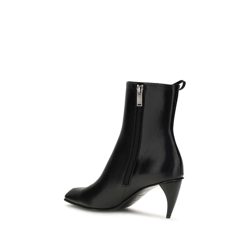 Black Calf Leather Bos Taurus Lace-Up Boots