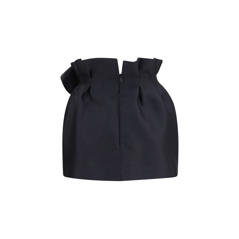 Black Wool Oves Aries Mini Skirt