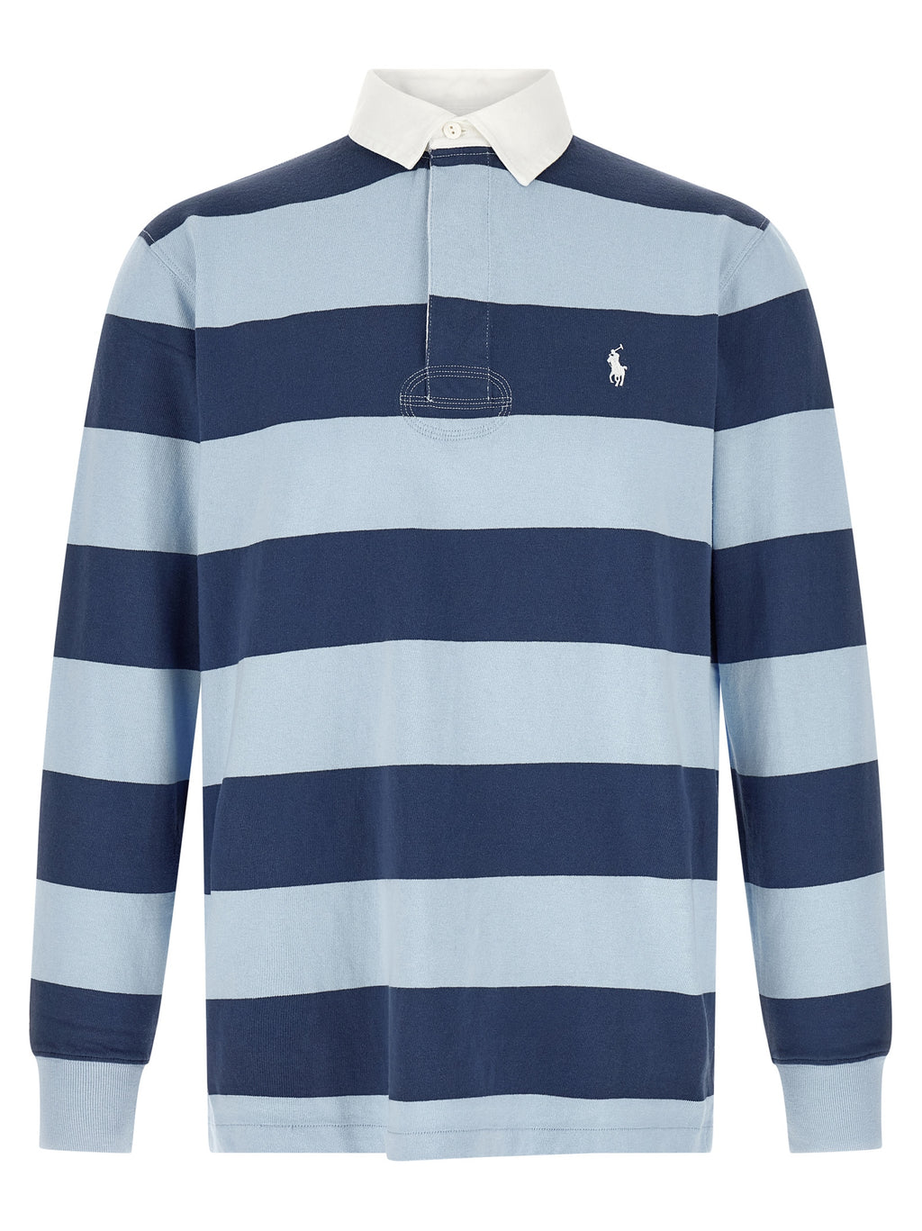 Blue Cotton Polo Shirt