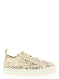 Beige Polyamide Low Top Sneakers