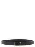 Black Calfskin Thin Belt