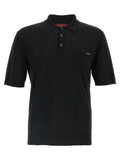 Black Wool Polo Shirt