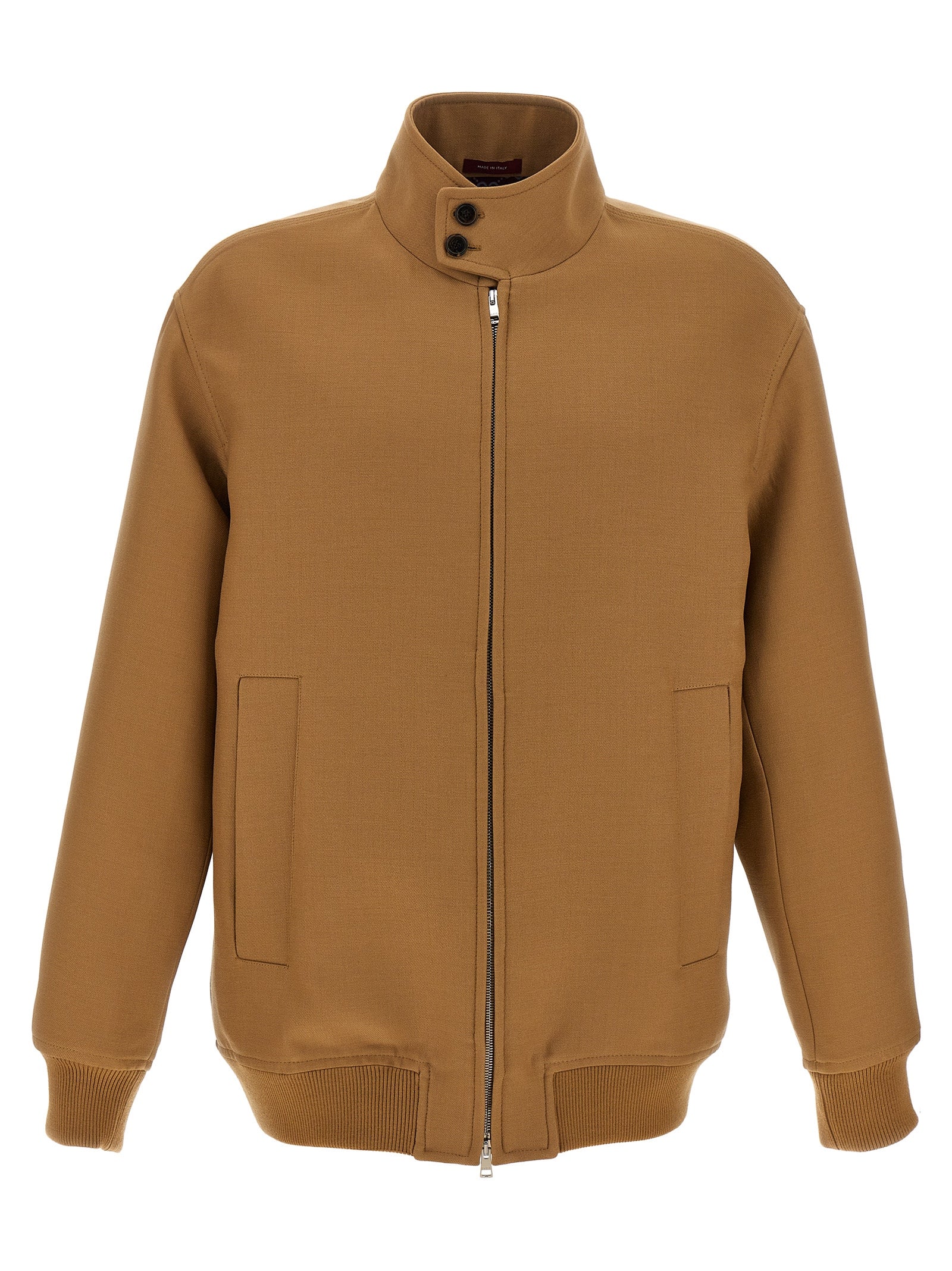 Brown Wool Full-Length Jacket
