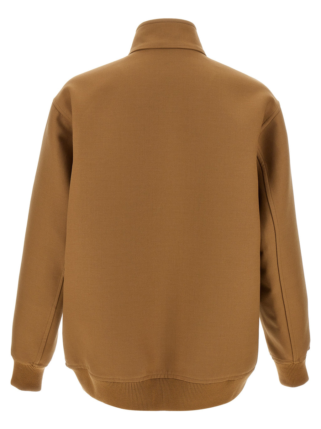 Brown Wool Full-Length Jacket