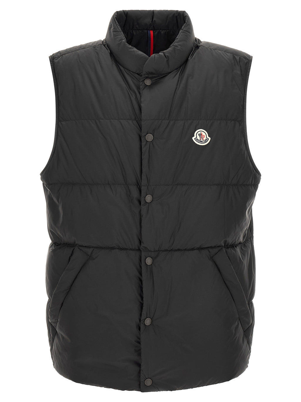 Black Polyamide Sleeveless Jacket