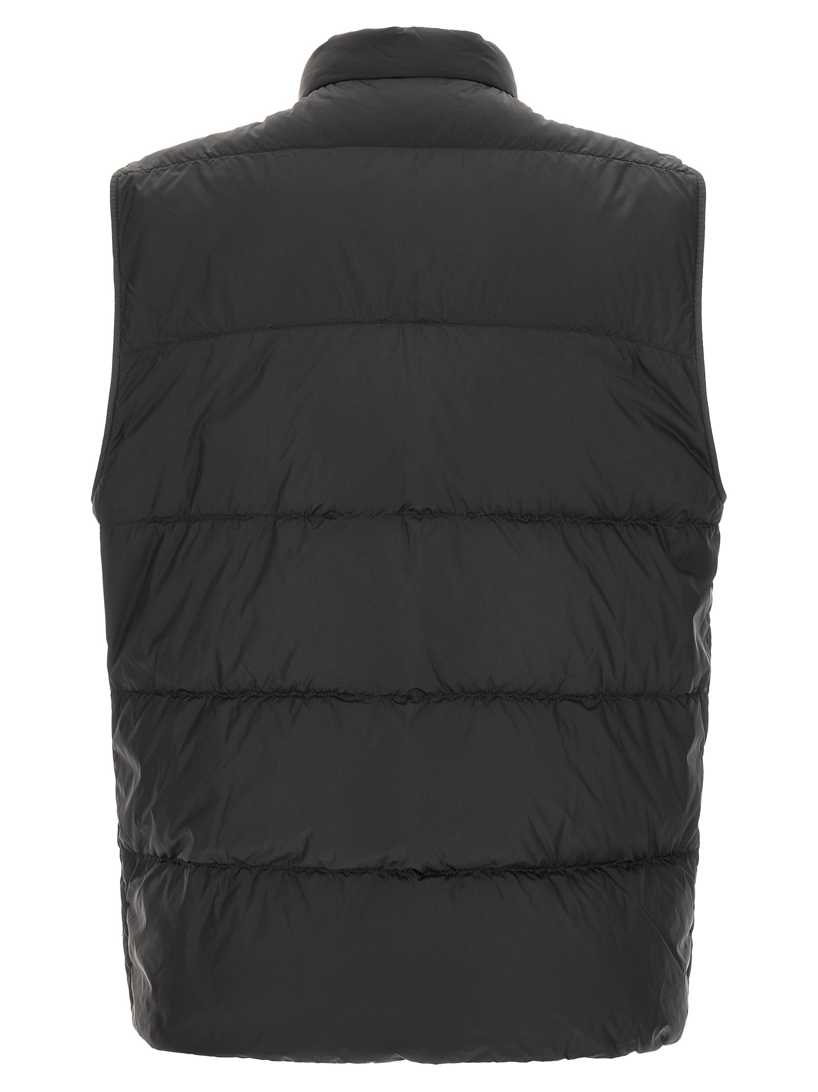 Black Polyamide Sleeveless Jacket
