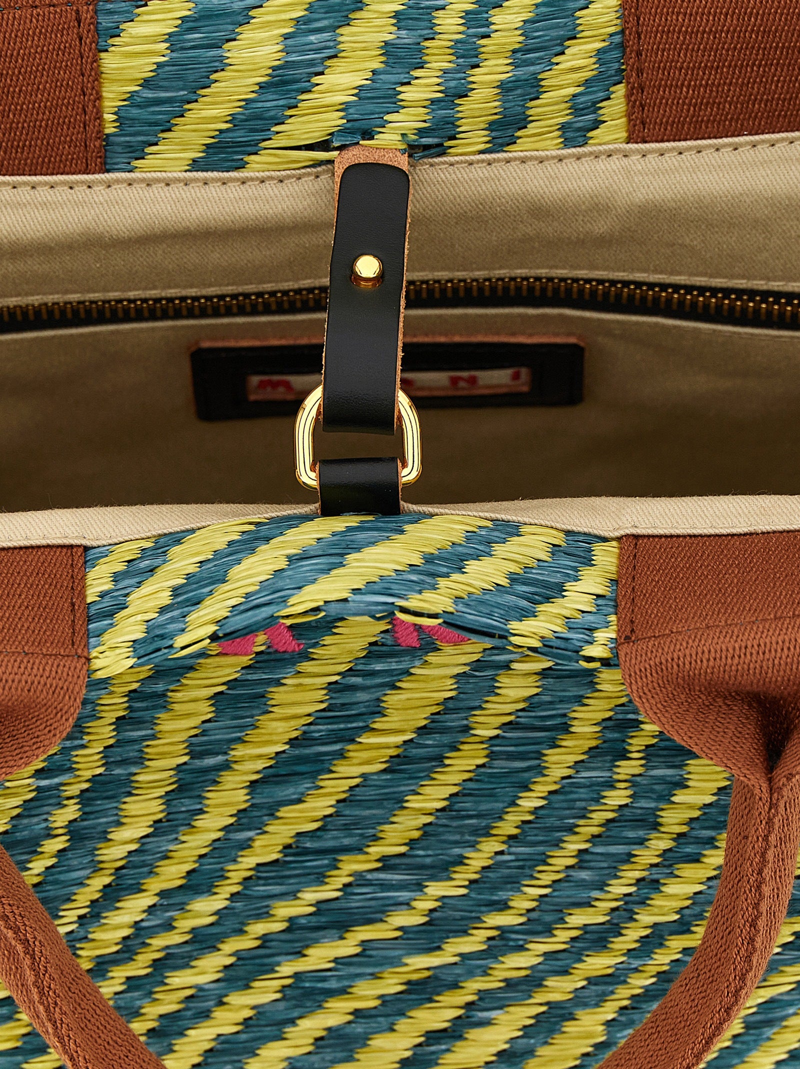 Multicolor Polyamide Handbag