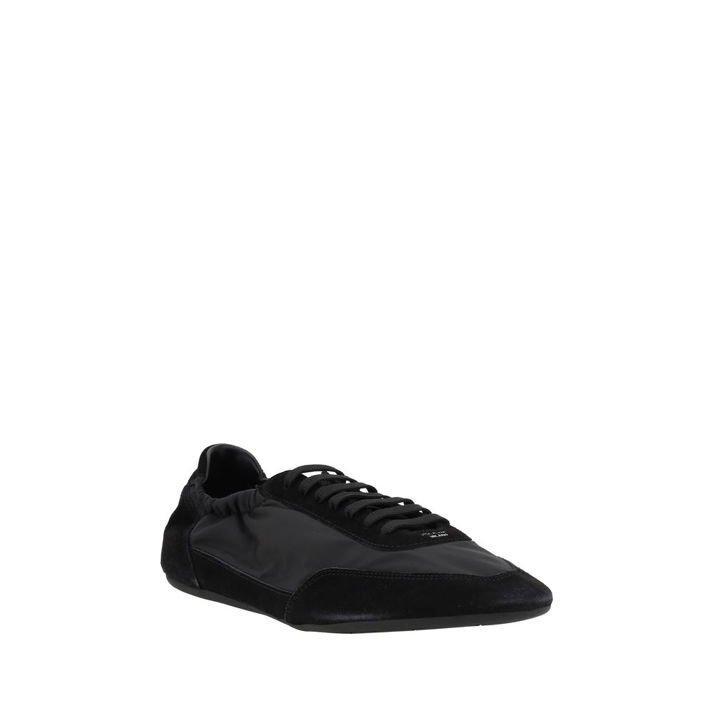 Black Rubber Athletic Sneakers