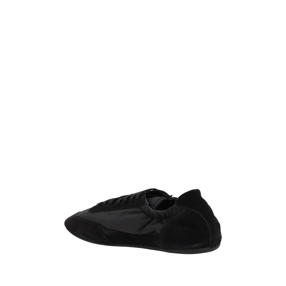 Black Rubber Athletic Sneakers