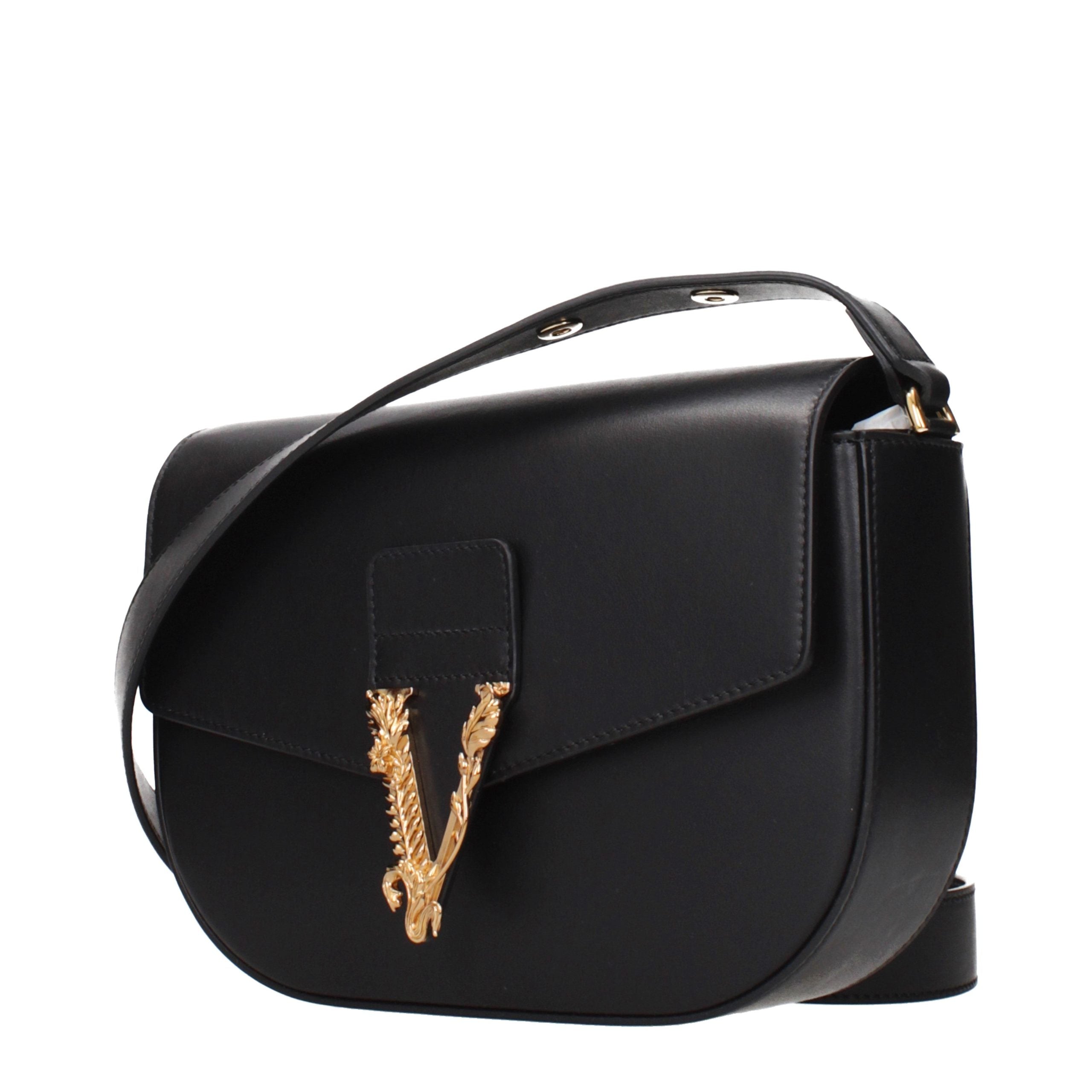 Black Leather Crossbody Bag