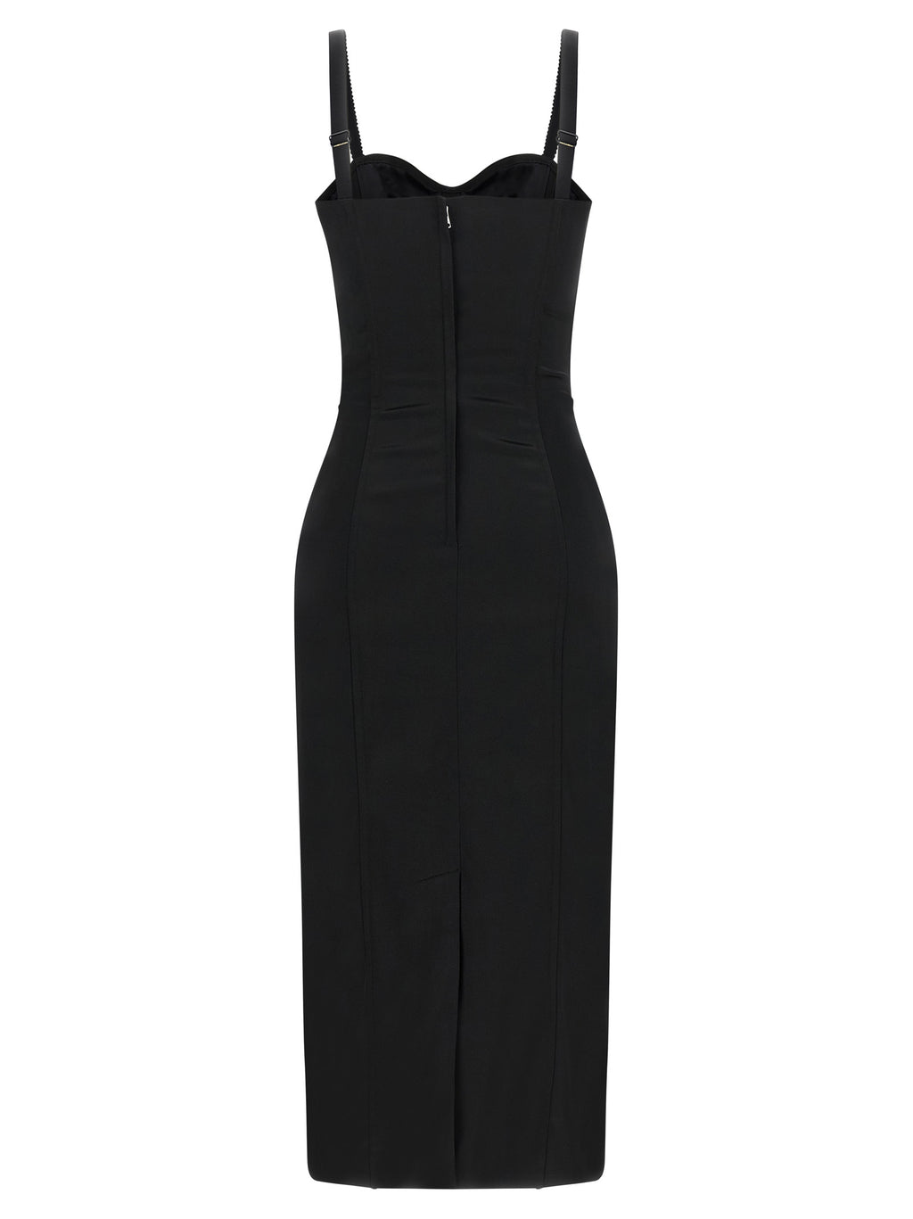 Black Acetate Midi Dress
