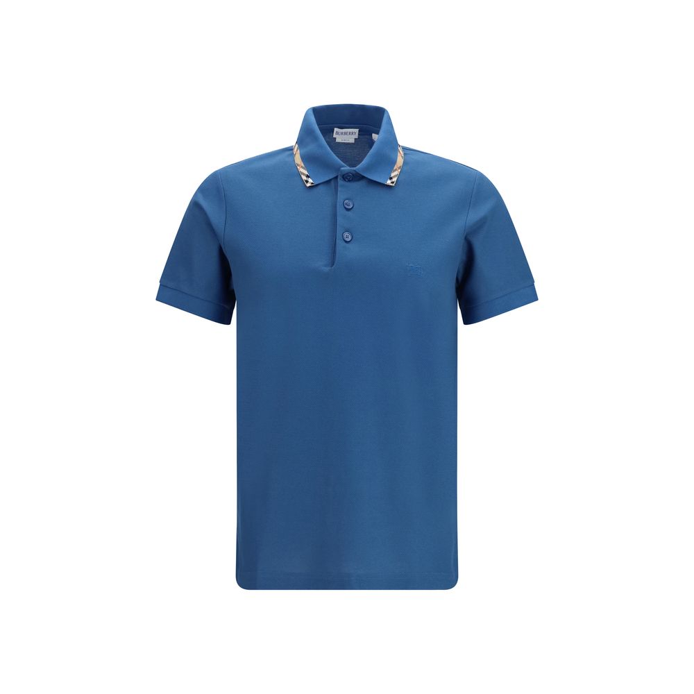Blue Cotton Polo Shirt