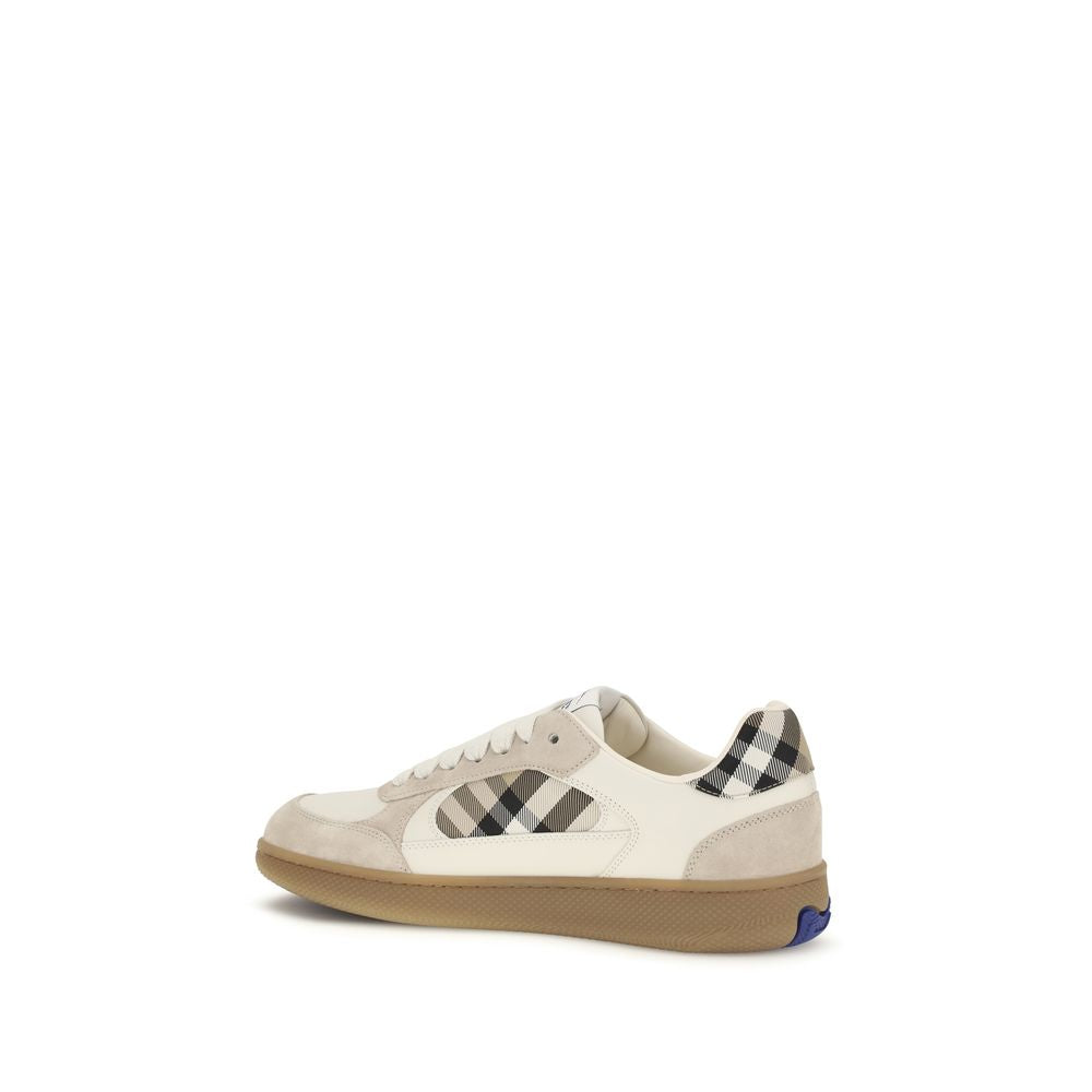 Beige Calf Leather Bos Taurus Low Top Sneakers