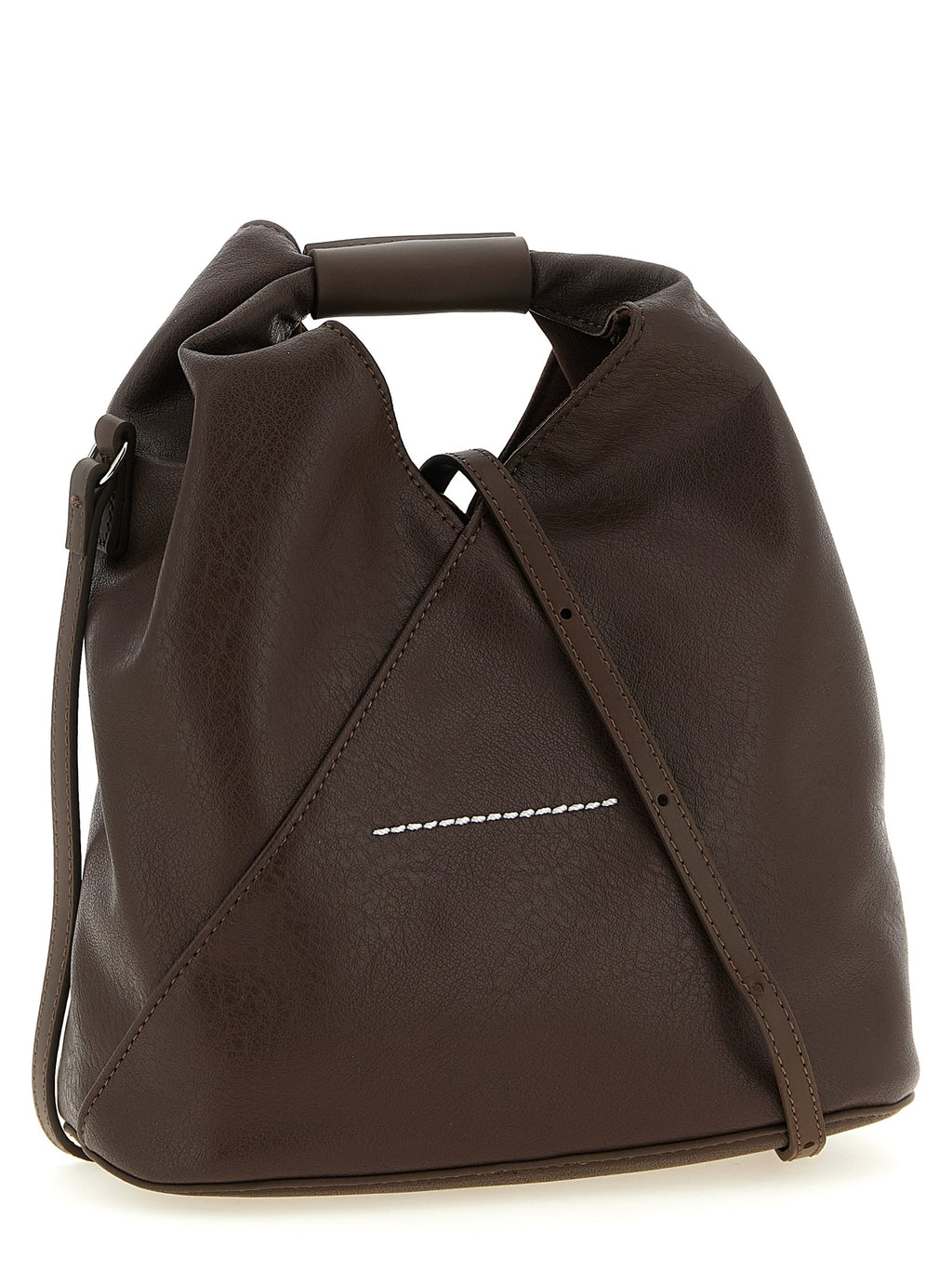 Brown Polyethylene Crossbody Bag